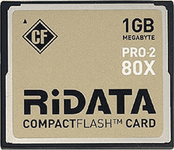 Ridata 1GB PRO 80X Compact Flash Card
